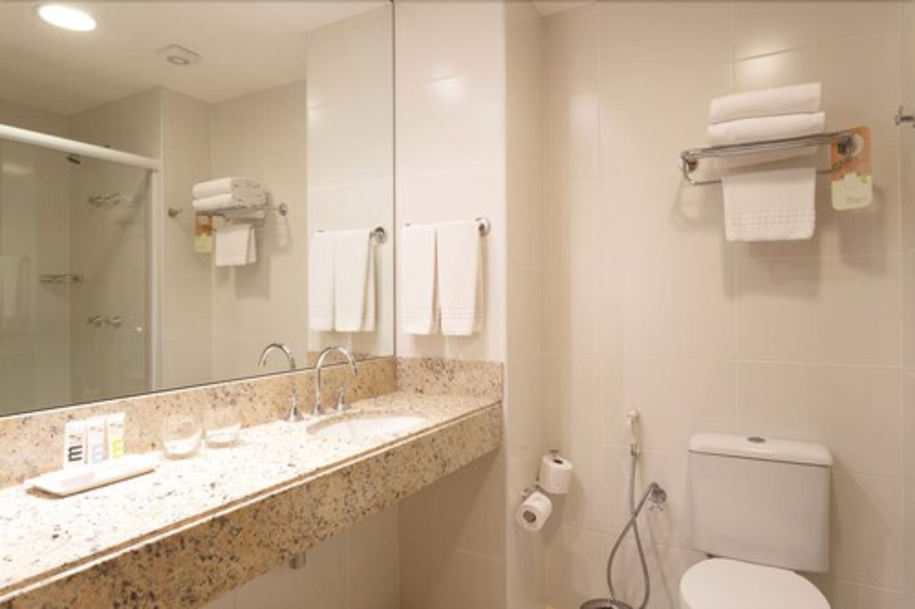 shower, rainfall showerhead, eco-friendly toiletries, hair dryer