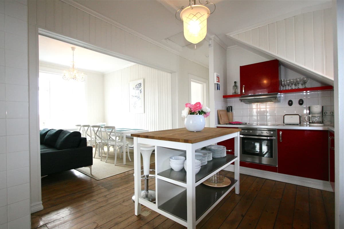 Deluxe Apartment, 4 Bedrooms | Private kitchen | Fridge, microwave, stovetop, coffee/tea maker
