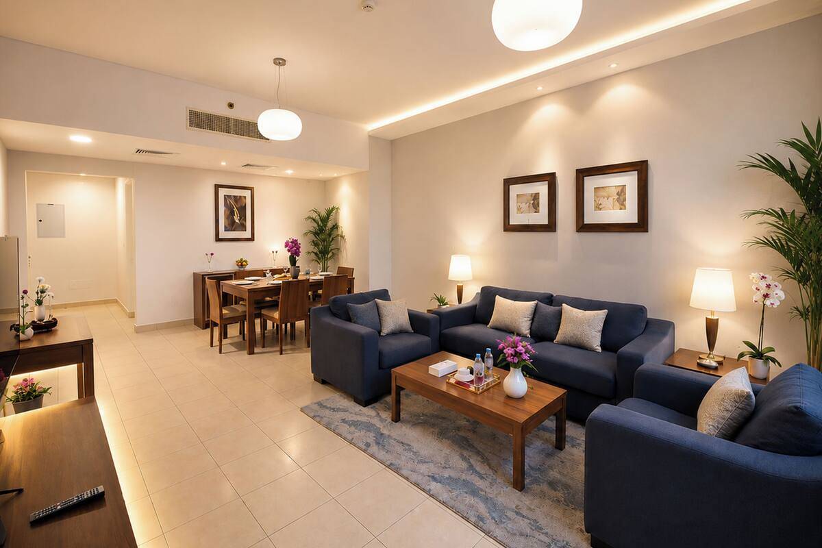 One Bedroom apartment | In-room safe, desk, laptop workspace, blackout drapes