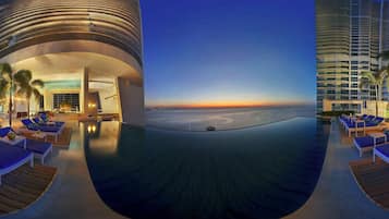 4 outdoor pools, free cabanas, pool umbrellas