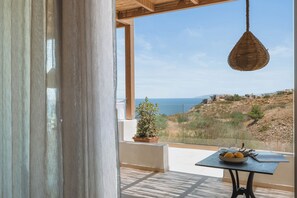 Superior Guest Room Side Sea View | Balcony view - Irida Mindful Living (Malevizi)