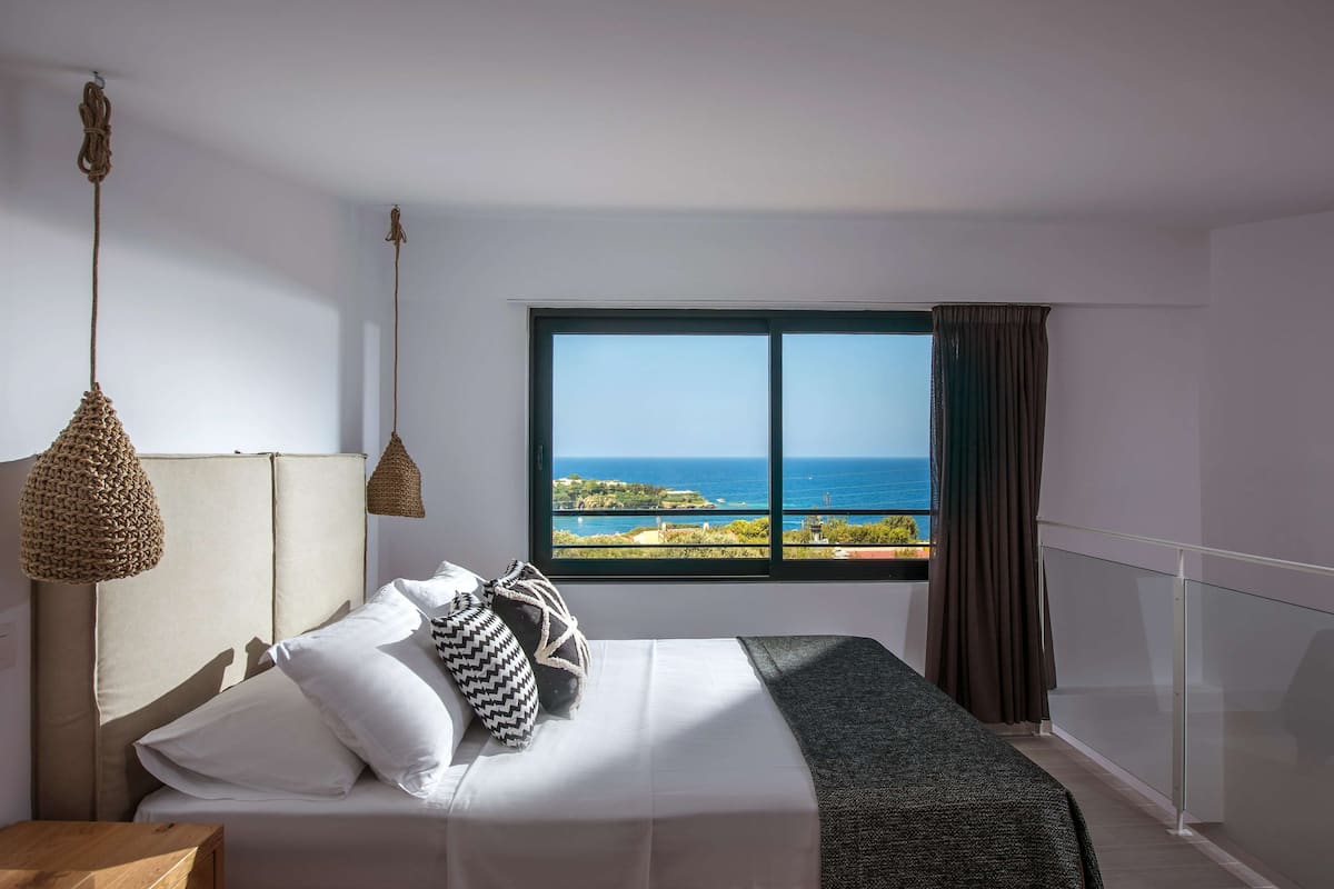 Deluxe Maisonette Sea View | 1 slaapkamer, luxe beddengoed, een kluis op de kamer, geluiddichte muren