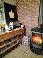 Daily self-serve breakfast (EUR 15 per person)