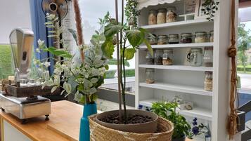 Daily self-service breakfast (EUR 15 per person)