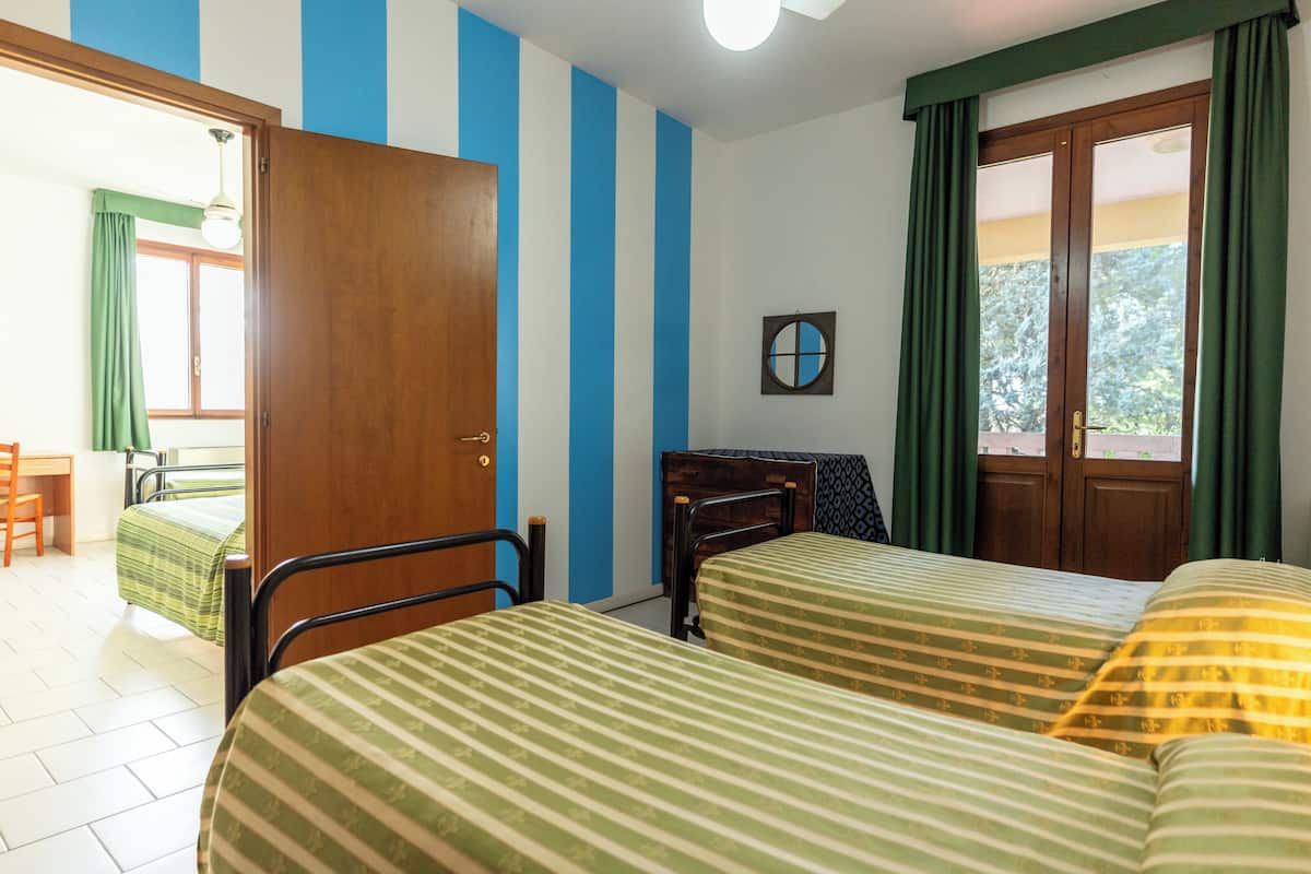 Blackout curtains, free WiFi, bed sheets, wheelchair access