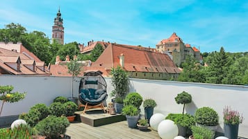 Premium Attic Apartment with Private Terrace and Castle View | View from room