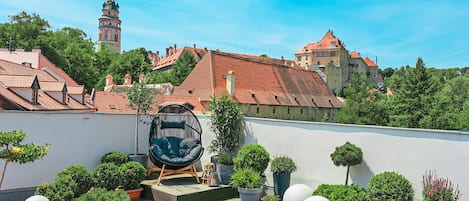 Premium Attic Apartment with Private Terrace and Castle View | View from room