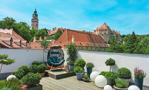 Premium Attic Apartment with Private Terrace and Castle View | View from room