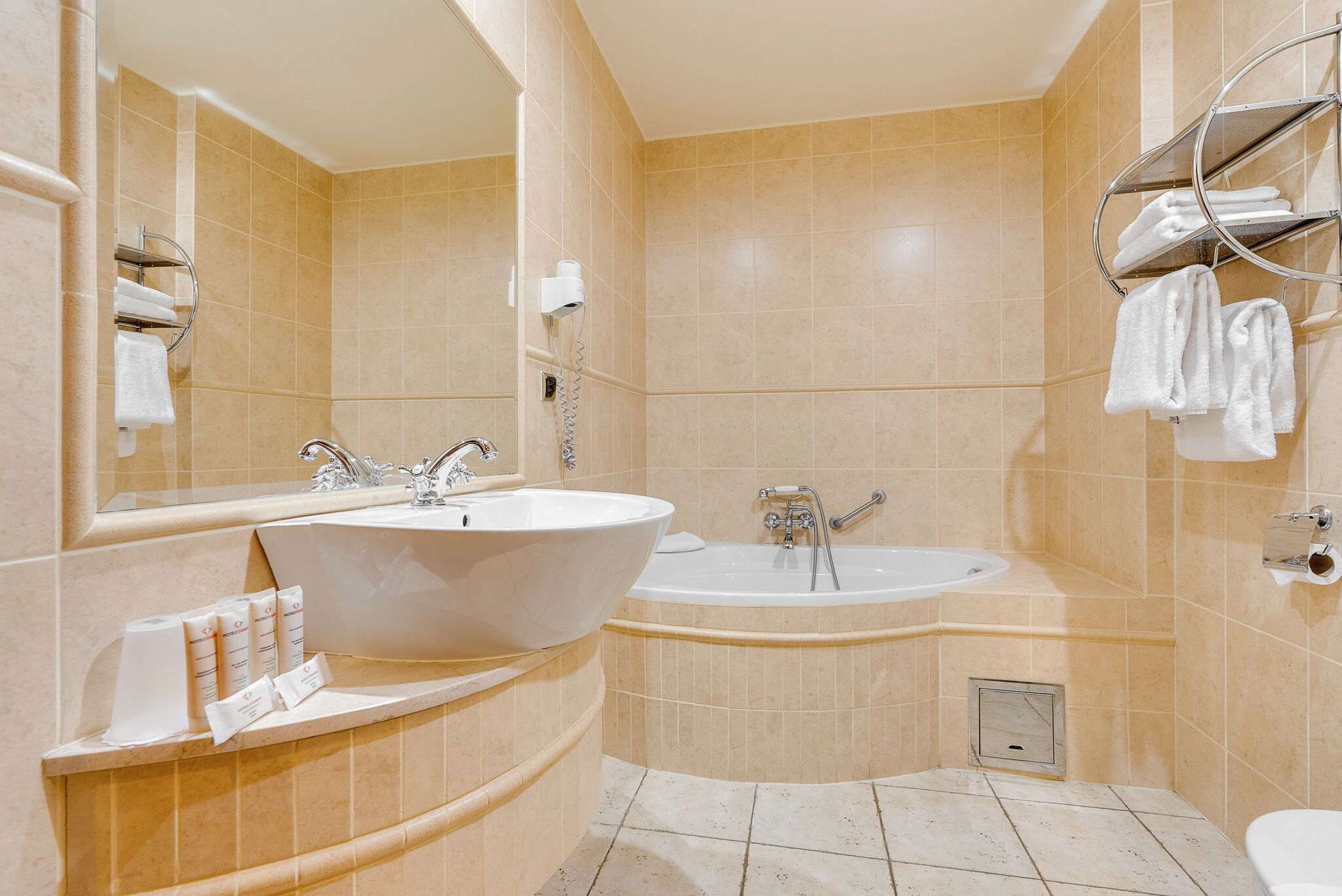 standard apartment, 1 king bed | bathroom | free toiletries, hair dryer, towels