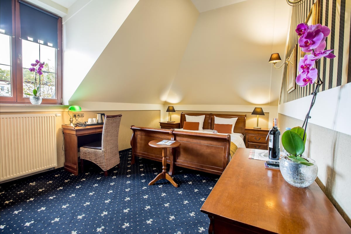 Desk, iron/ironing board (on request), free cots/infant beds, free WiFi