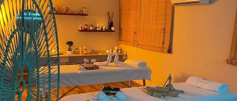 Behandelingskamers voor koppels, lichaamsbehandelingen, aromatherapie