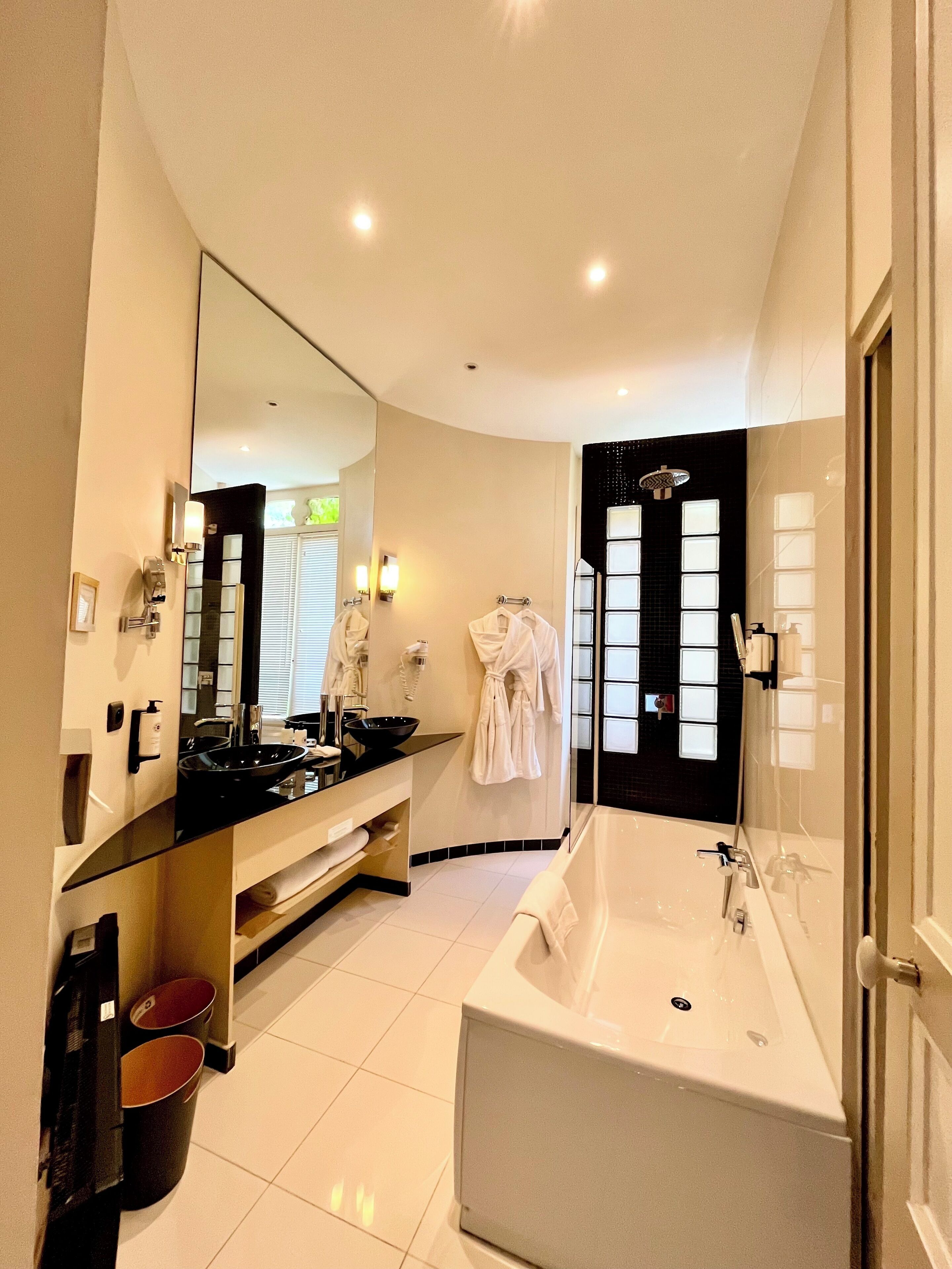 superior double room ( (in the castle)) | bathroom | eco-friendly toiletries, hair dryer, bathrobes, slippers