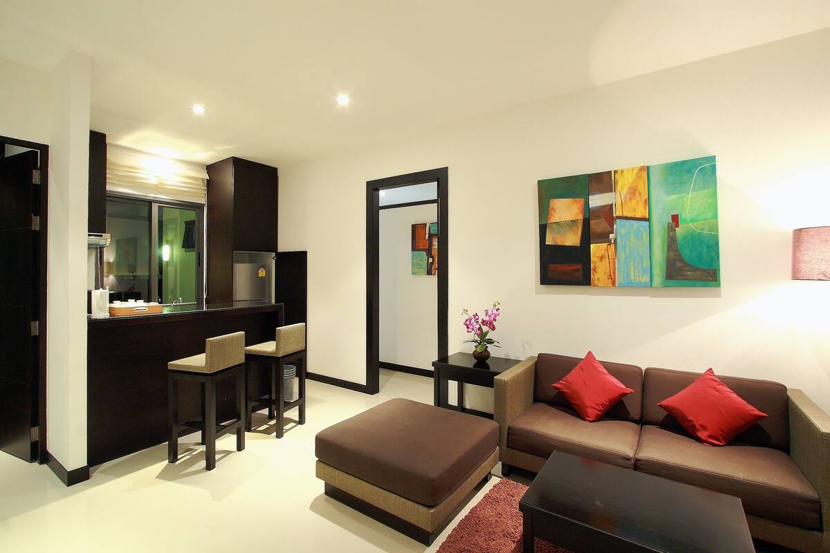 1 bedroom pool villa | 전용 간이 주방 | 대용량 냉장고, 전자레인지, 쿡  탑, 식기 세척기