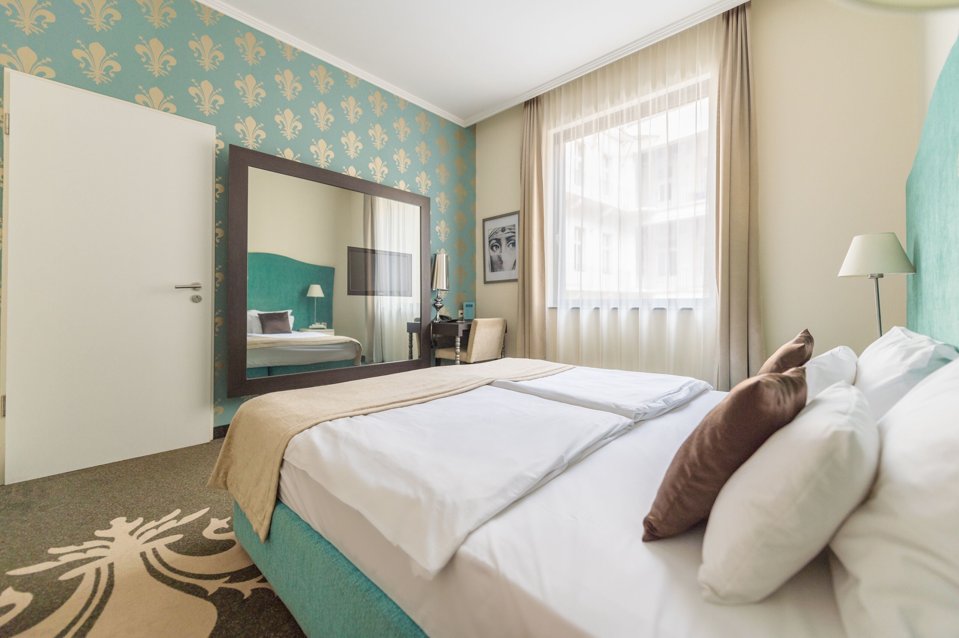 family room, 2 bedrooms | premium bedding, in-room safe, desk, blackout curtains