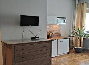 Superior-Studiosuite, Kochnische | Allergikerbettwaren, individuell dekoriert, individuell eingerichtet