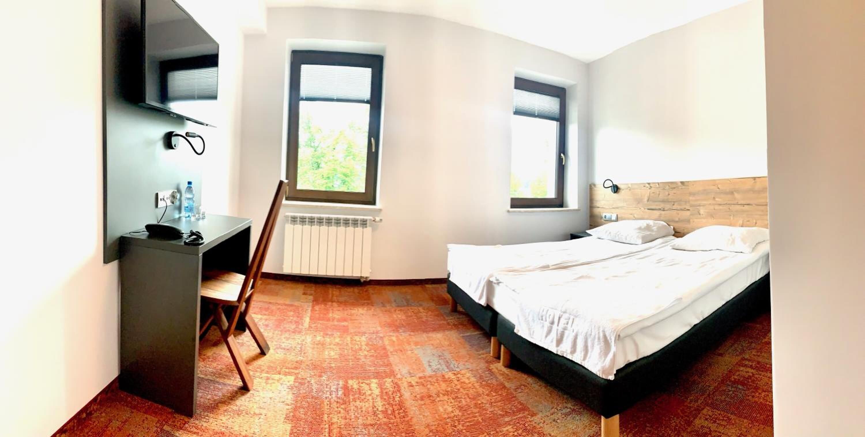 desk, blackout curtains, iron/ironing board, free wifi