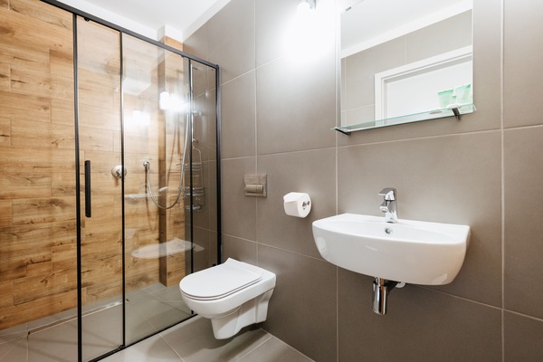 Shower, free toiletries, towels