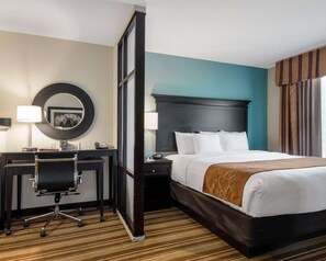 Suite, 1 King Bed with Sofa bed, Non Smoking | Pillowtop beds, desk, iron/ironing board, rollaway beds