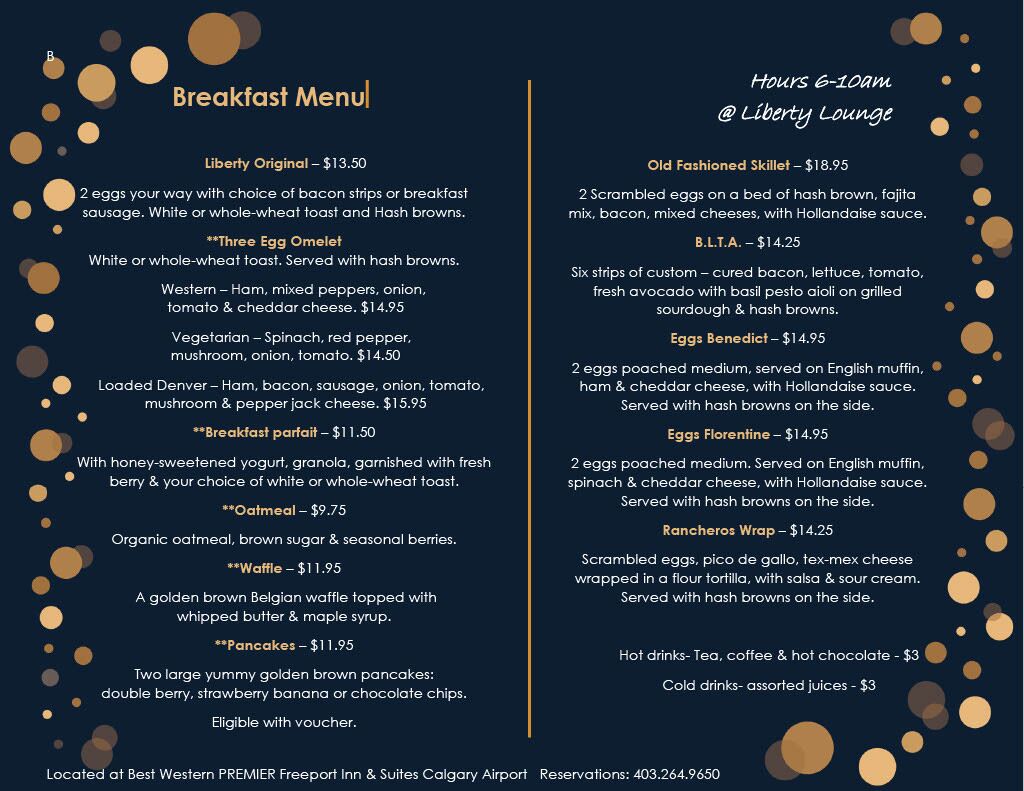 breakfast and dinner served