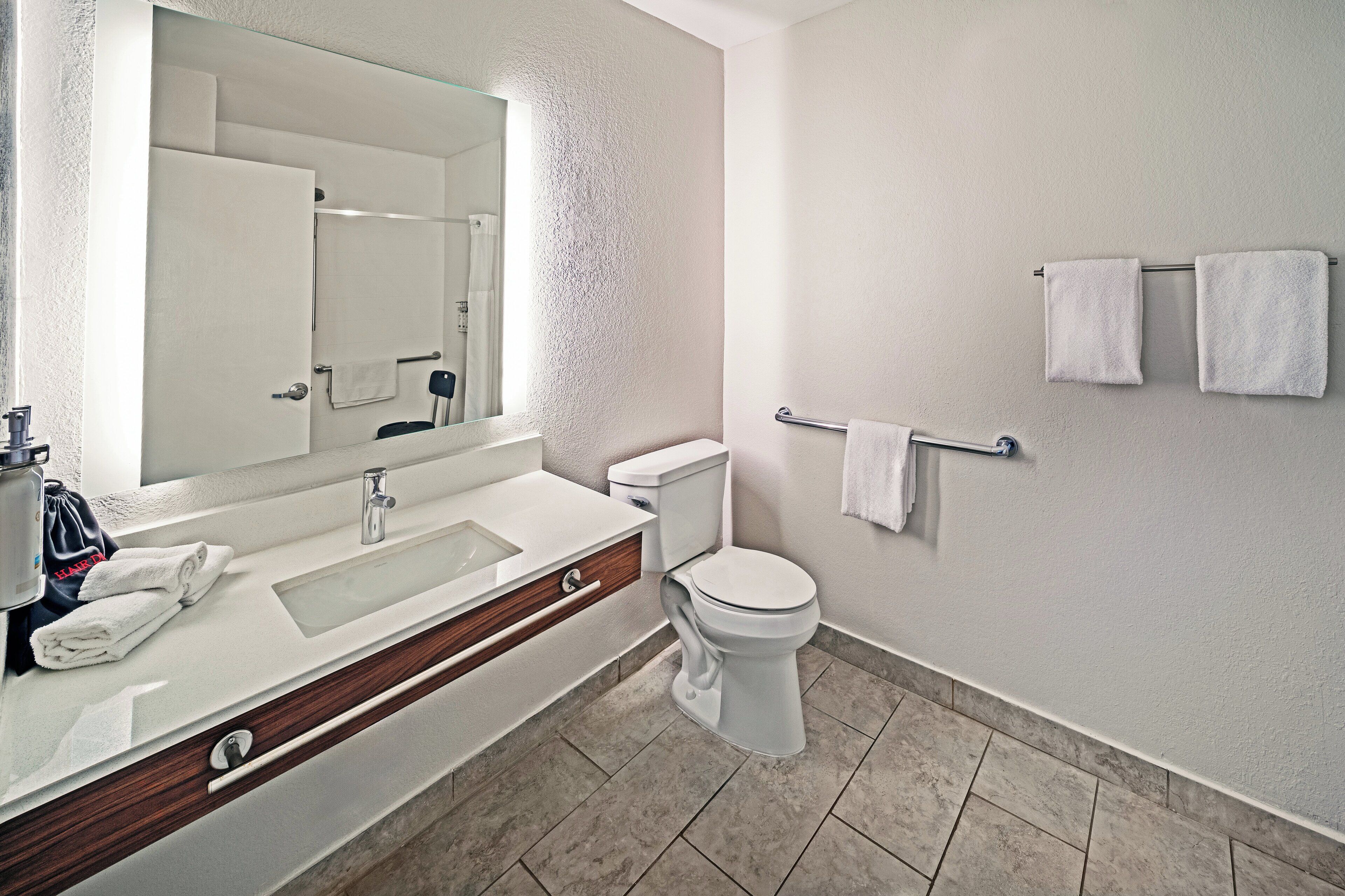 standard room, 2 queen beds, mobility accessible (roll-in shower) | 1 bedroom, in-room safe, desk, laptop workspace