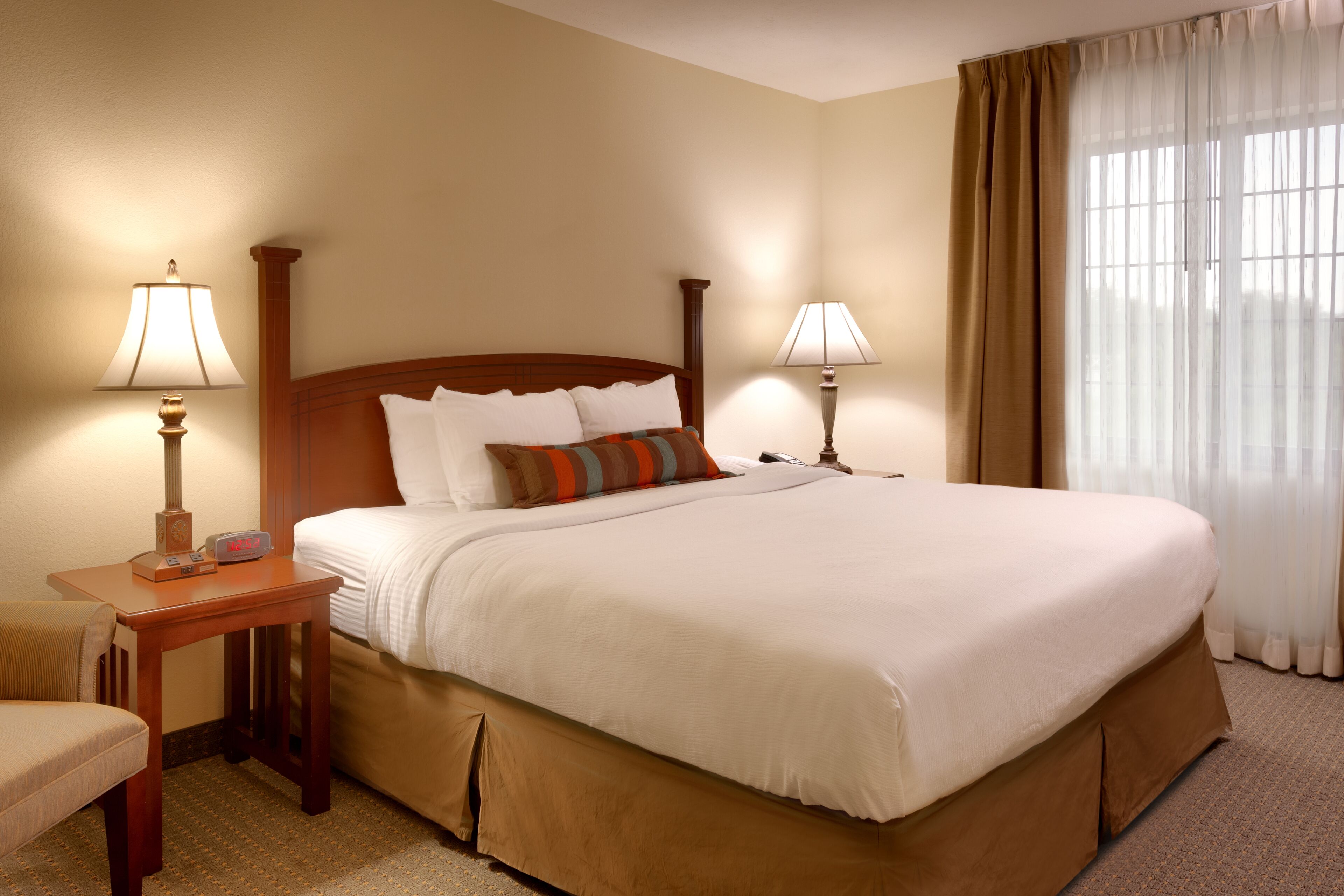Premium bedding, down duvets, pillow-top beds, desk