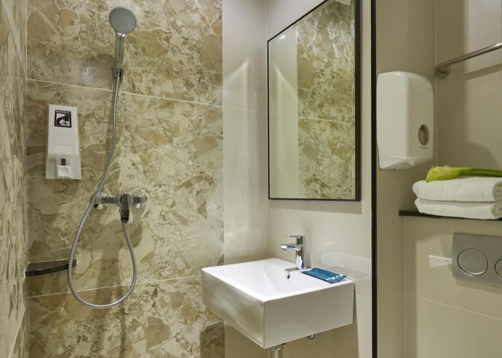 Bathroom | Shower, free toiletries, hair dryer, towels