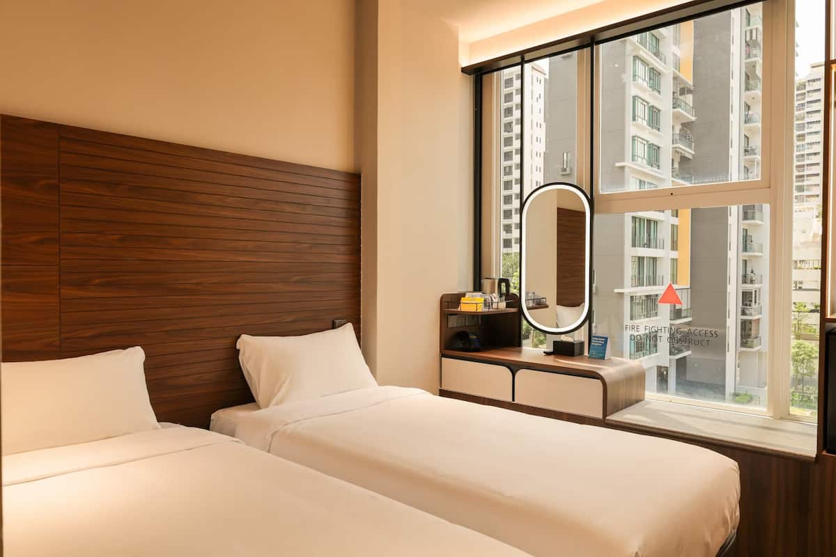 Standard Twin Room, 2 Twin Beds (Ambient Lighting) | In-room safe, iron/ironing board, free WiFi, bed sheets