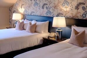 Premium bedding, individually furnished, blackout curtains