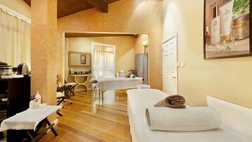 Hot stone massages, deep-tissue massages, facials