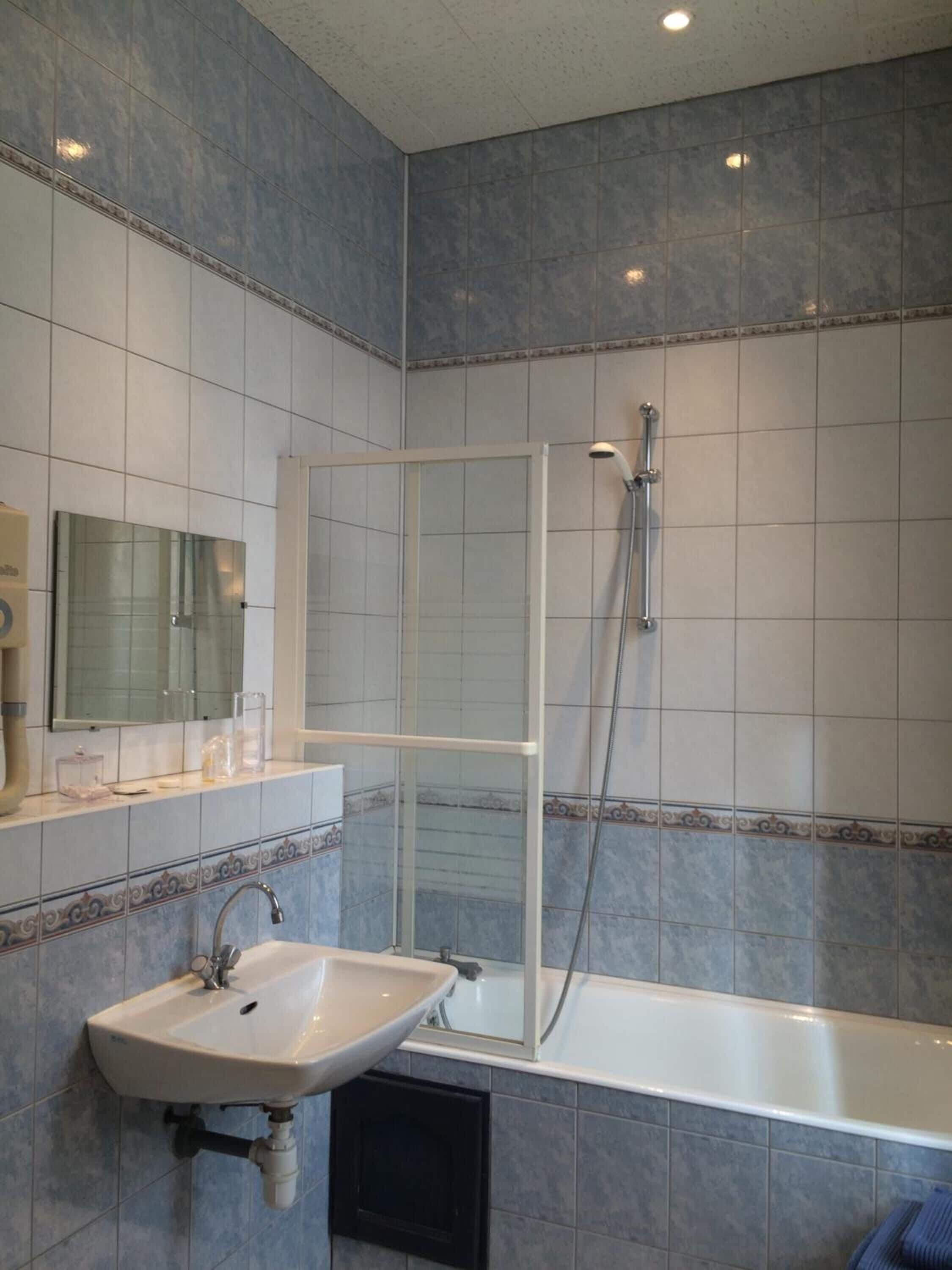Free toiletries, hair dryer, towels