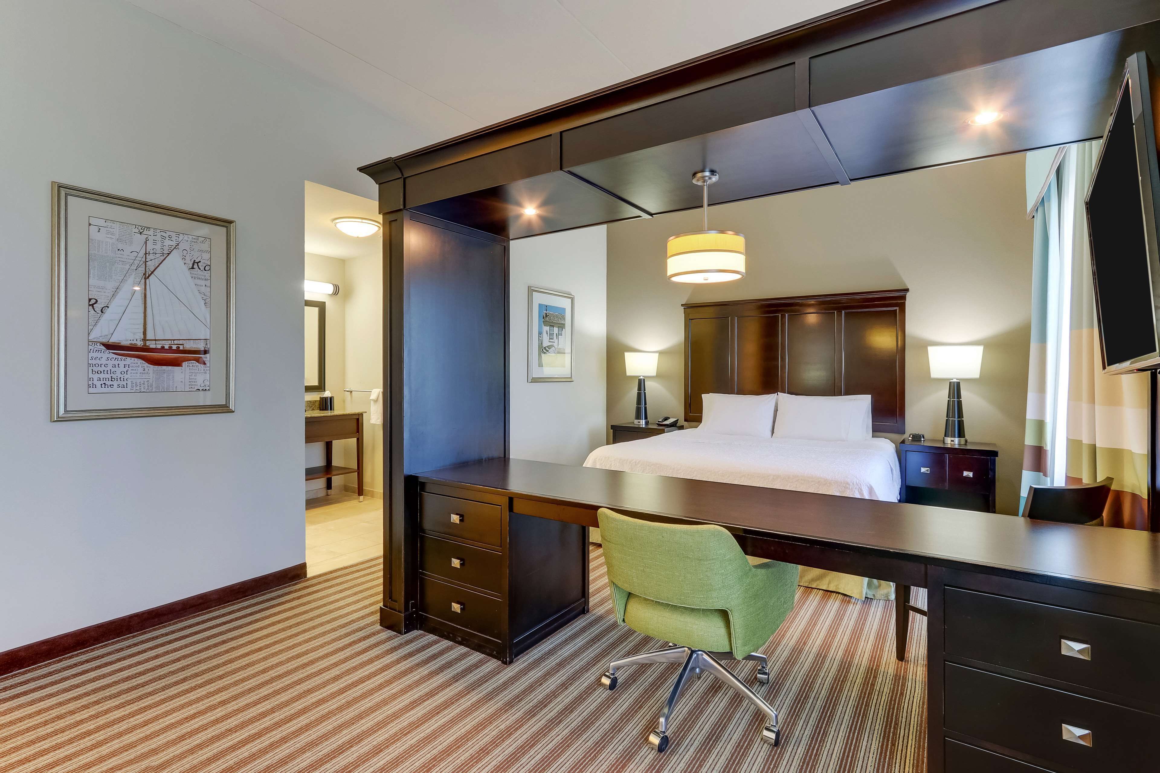 Studio Suite, One King and One Sofa Bed, Non-Smoking | In-room safe, desk, blackout drapes, iron/ironing board