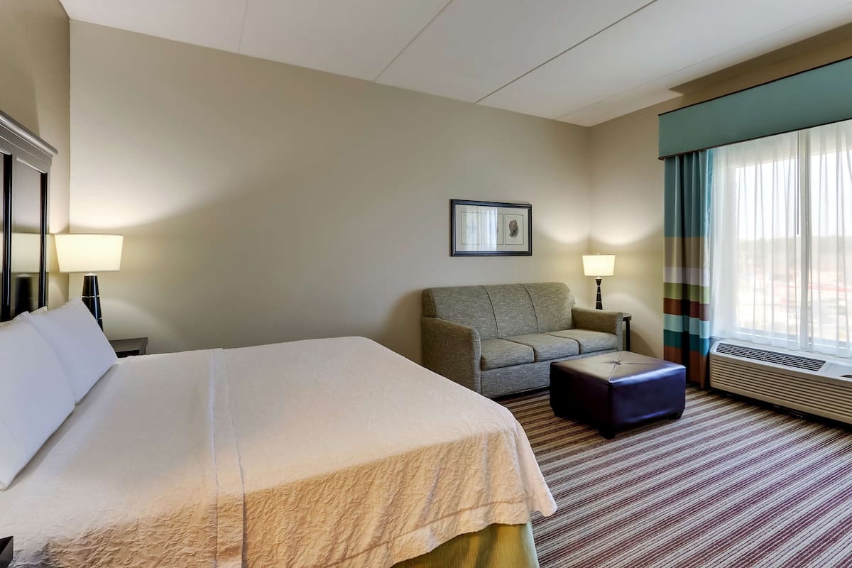 One King Bed, Non-Smoking | Living area | 32-inch LCD TV with cable channels, TV