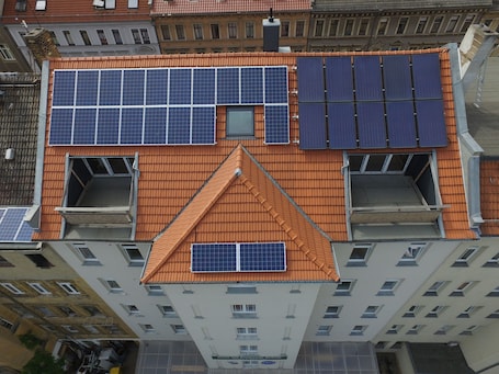 Aerial view. Space Hotel - Campus der Jesco von Puttkamer Schule