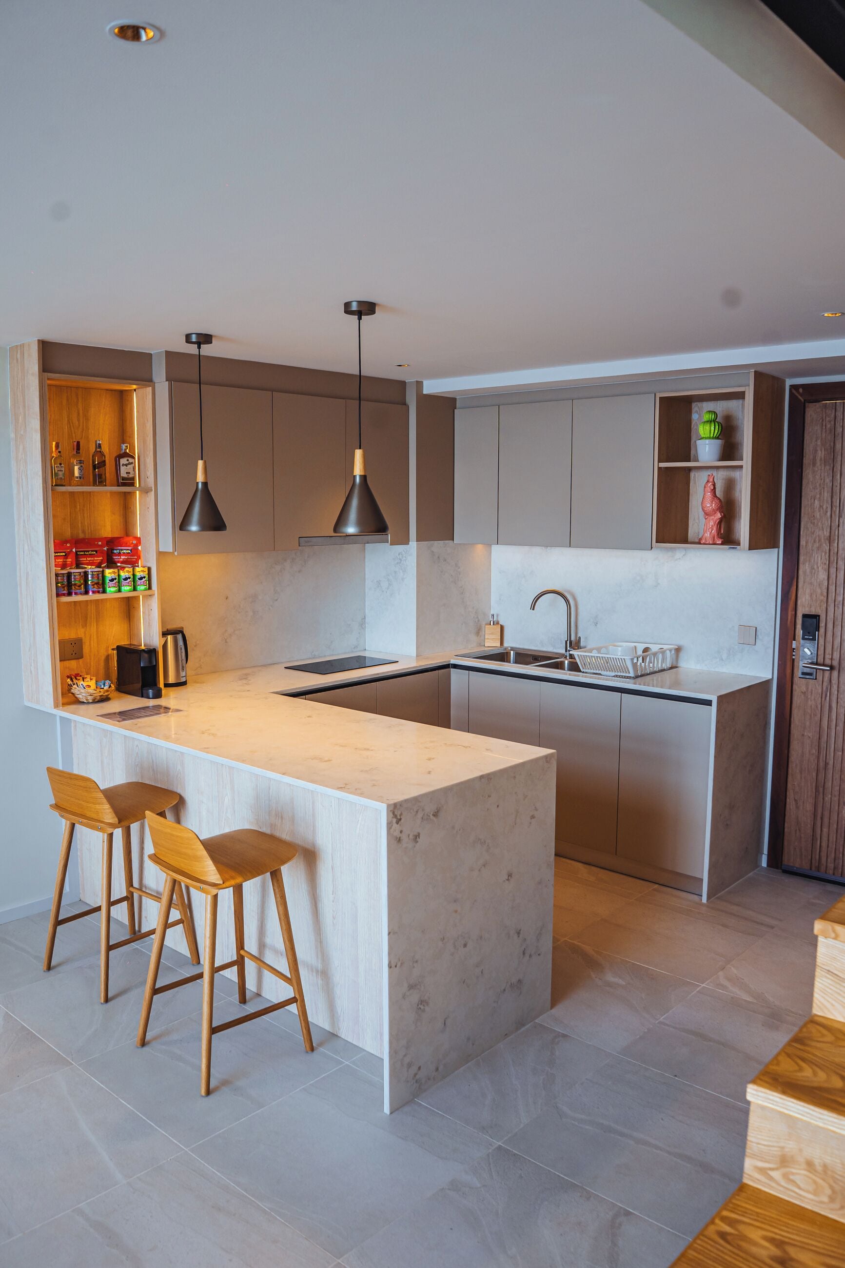 pool loft seaview | private kitchen | fridge, espresso maker, coffee/tea maker, electric kettle