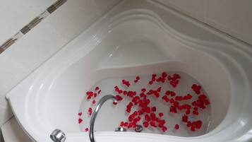 Luxury Double Room (with TOTO washlet toilet) | Bathroom | Bathtub, hair dryer, bathrobes, slippers