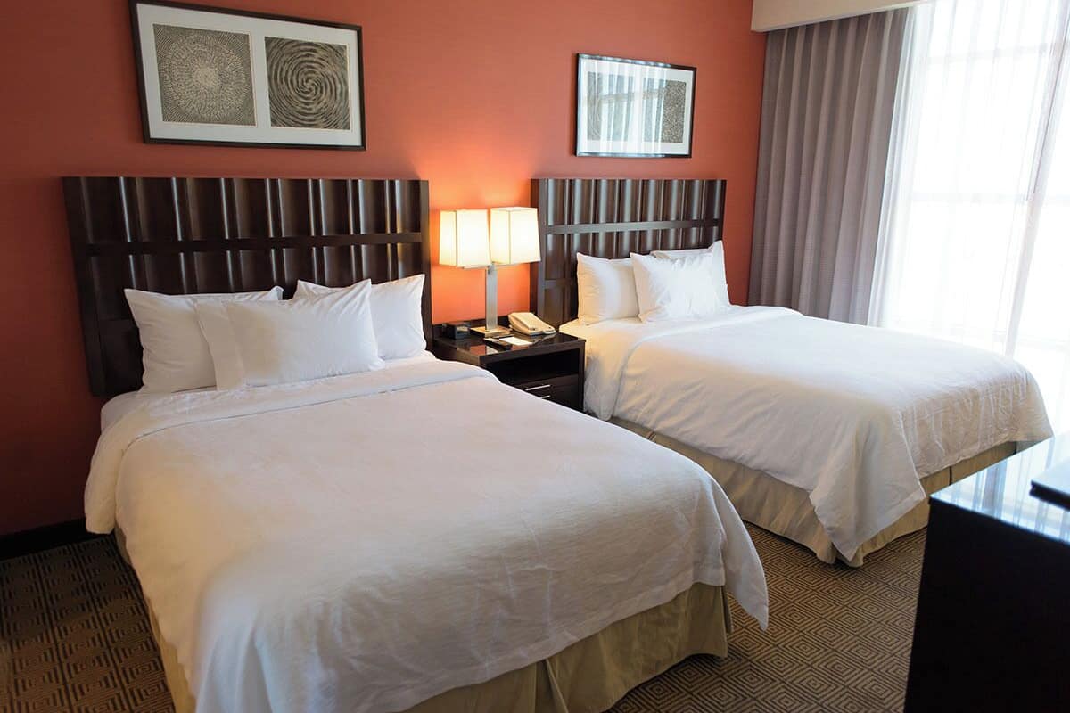 hypo-allergenic bedding, down duvets, in-room safe