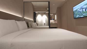 Executive-rum - 1 queensize-säng | Sängtillbehör av högsta kvalitet och minibar