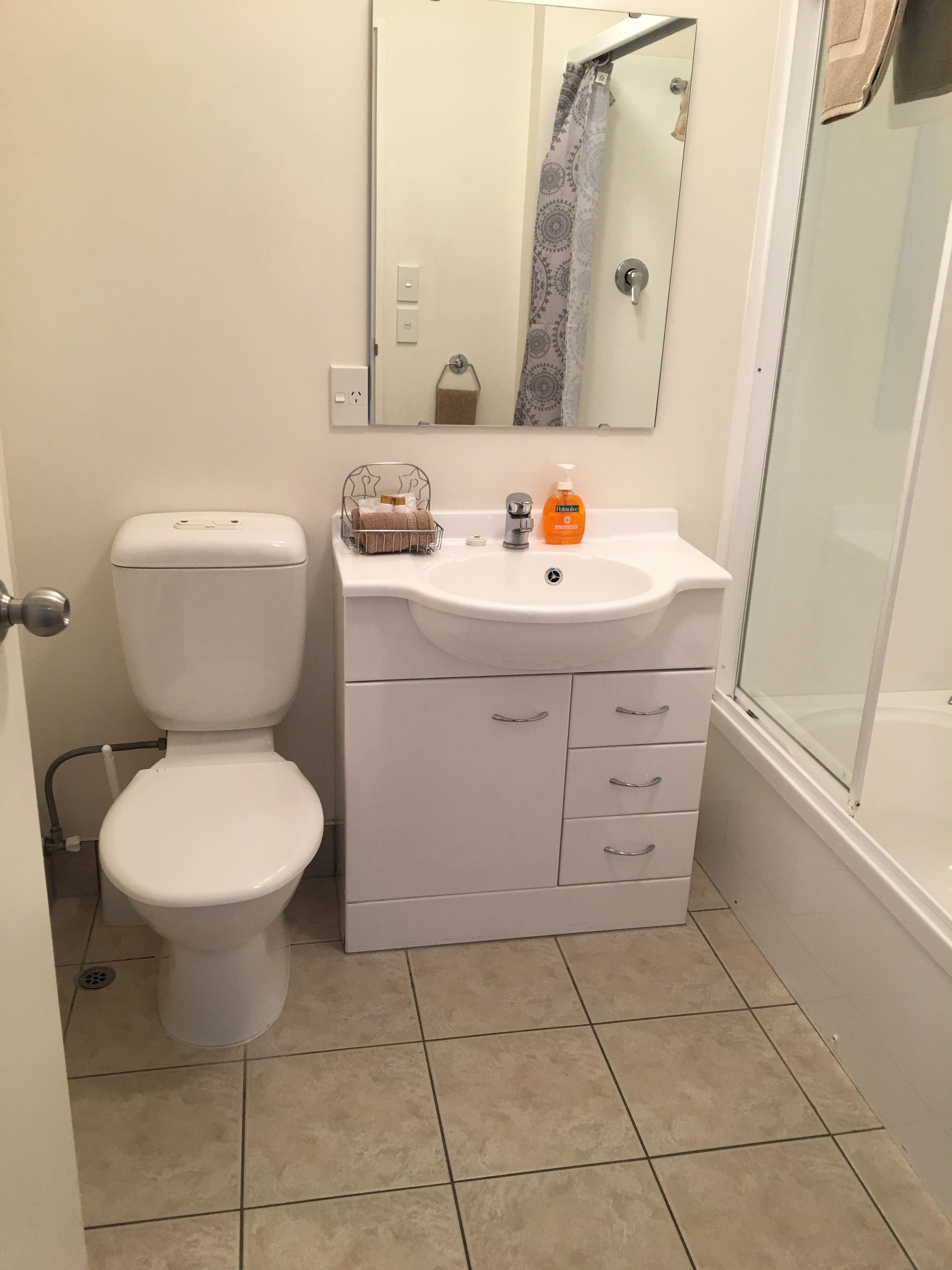 free toiletries, hair dryer, towels