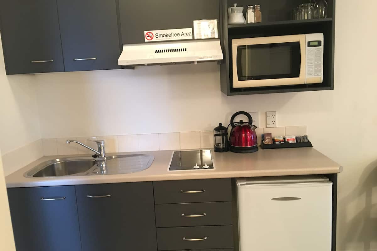 twin studio (1 queen and 1 single) | private kitchen | fridge, microwave, coffee/tea maker