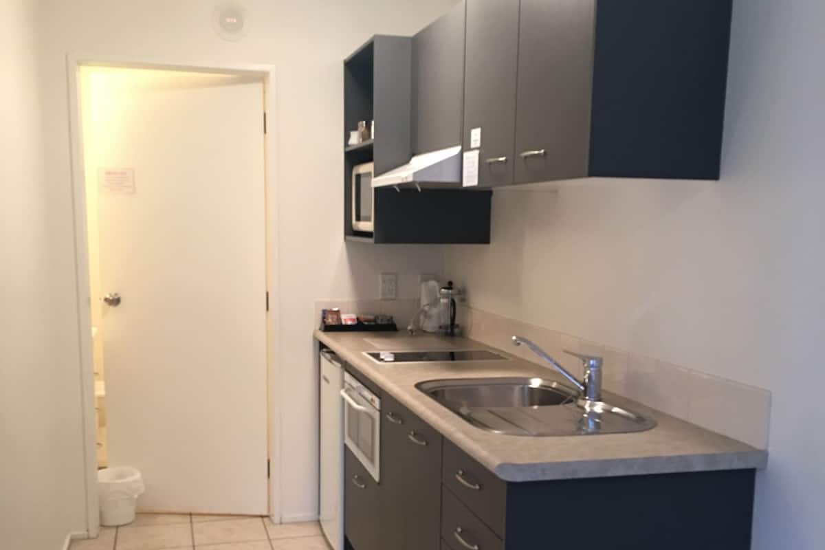 1 bedroom suite | private kitchenette | fridge, microwave, coffee/tea maker