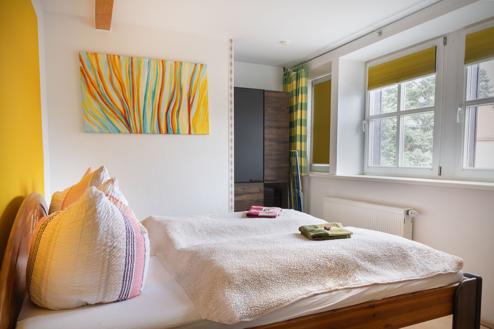 1 bedroom, blackout curtains, iron/ironing board, rollaway beds