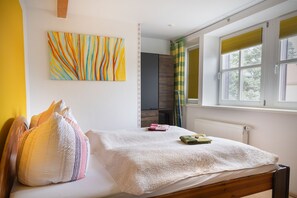 1 bedroom, blackout curtains, iron/ironing board, rollaway beds