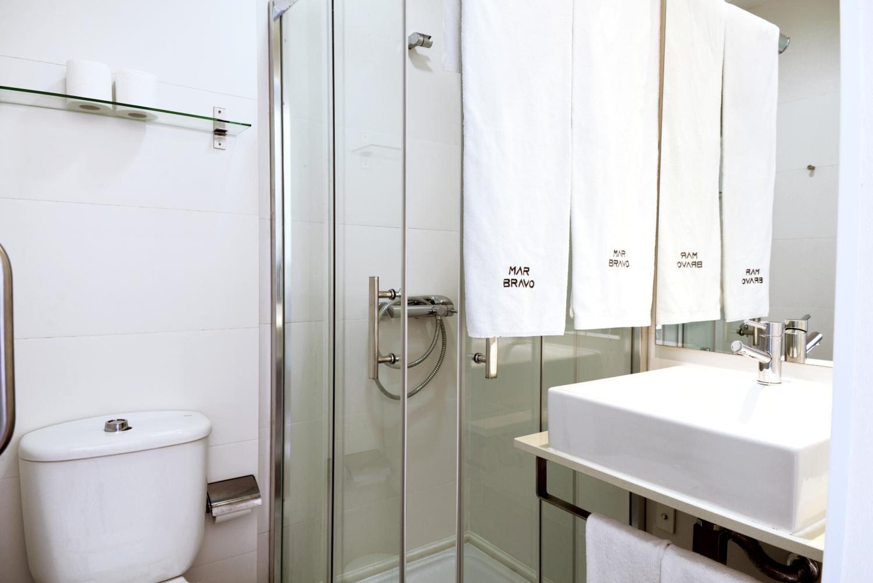 free toiletries, hair dryer, towels