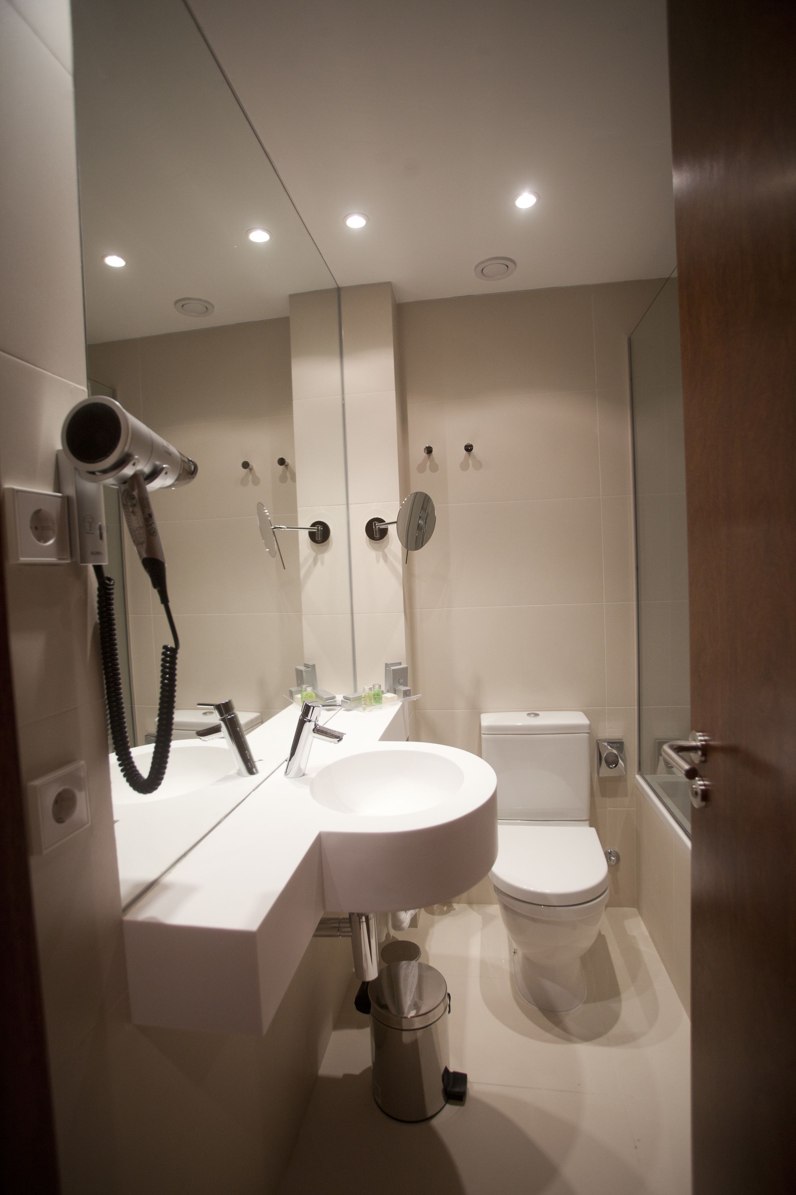 free toiletries, hair dryer, towels