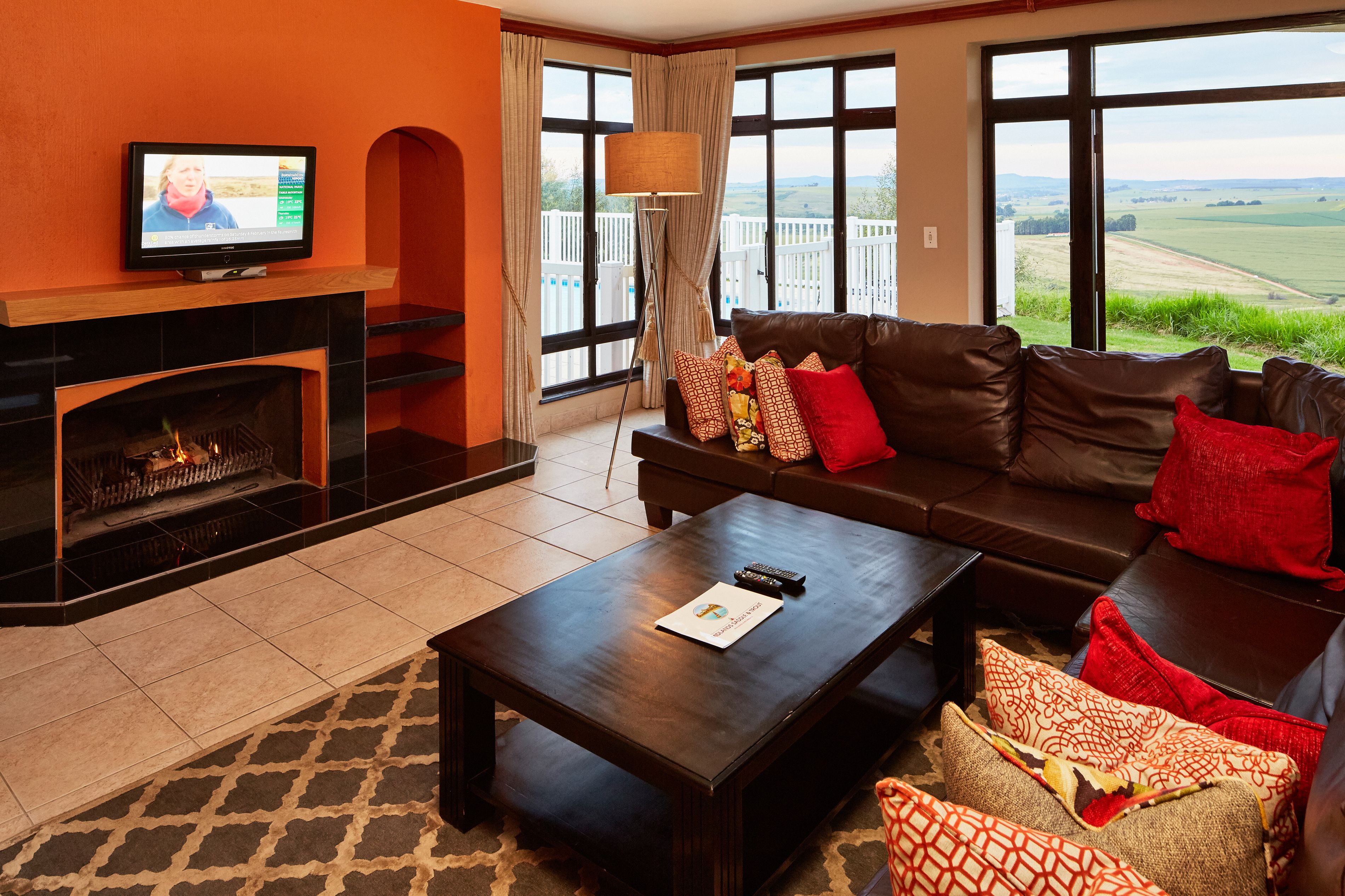 Chalet, 4 Bedrooms | Living room | Flat-screen TV, fireplace