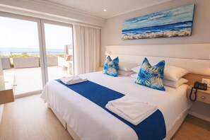 公寓, 2 间卧室, 允许带宠物, 海景 | 高档床上用品、客房内保险箱、熨斗/熨衣板、床单