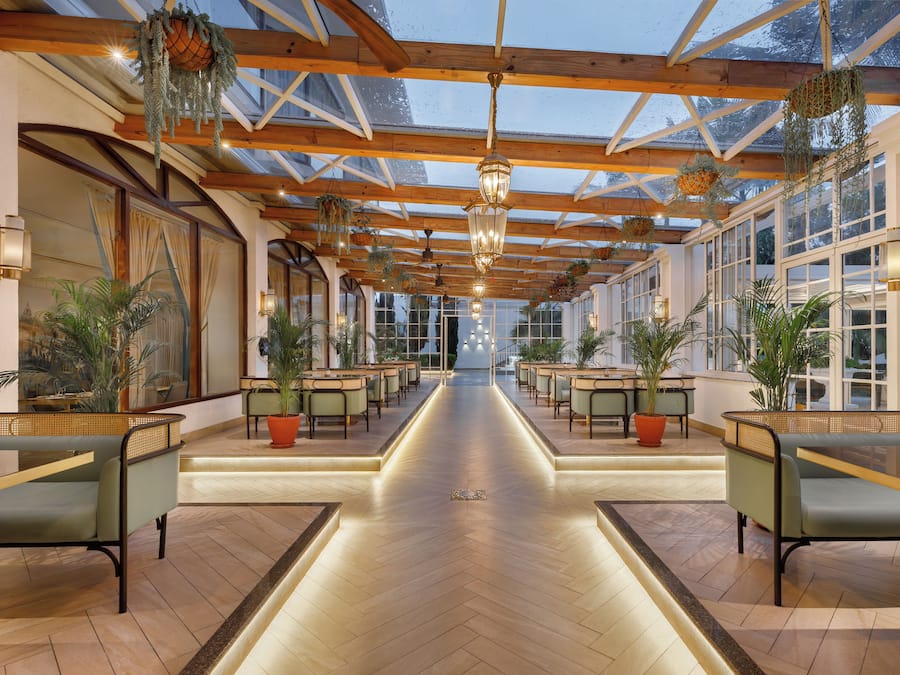 Outdoor banquet area