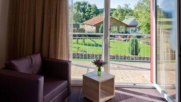 Superior Double Room, Terrace | Living area | LED TV