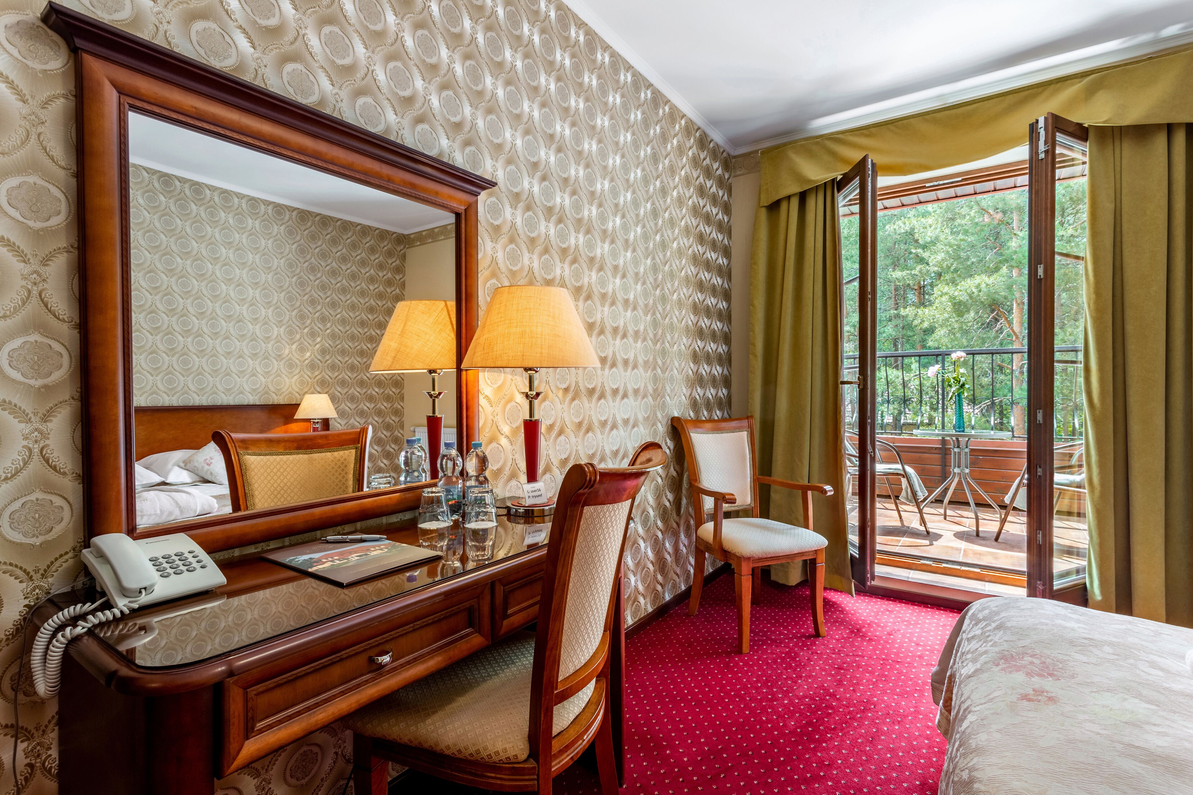 1 bedroom, desk, blackout curtains, iron/ironing board