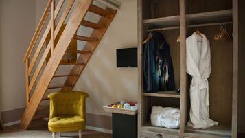 Egyptian cotton sheets, down duvets, pillow-top beds, minibar